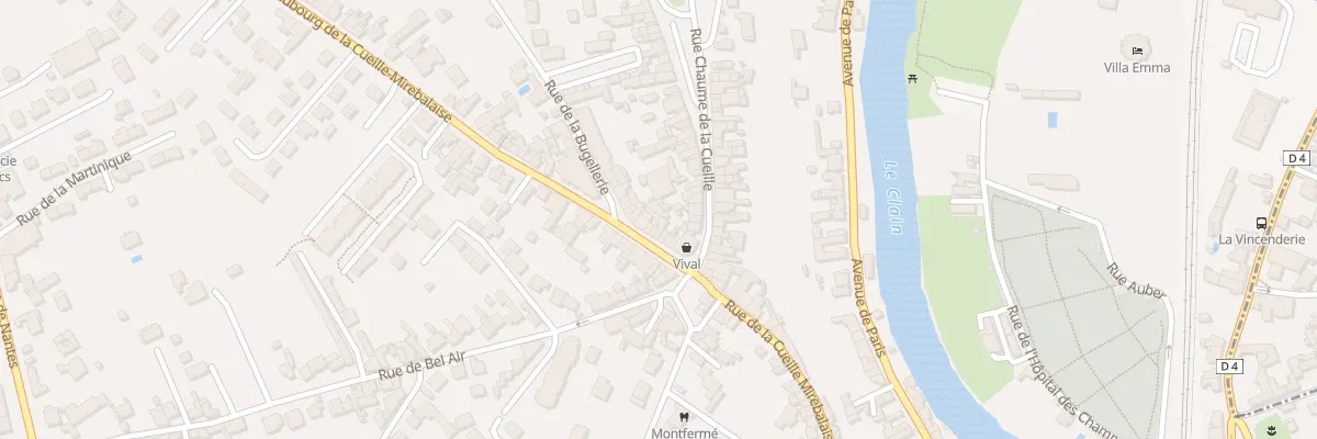 Plan du 12 Rue du Fbg Cueille Mirebalaise à Poitiers