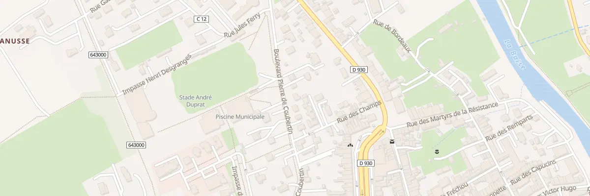Plan du 46 Bd Pierre de Coubertin à Nérac
