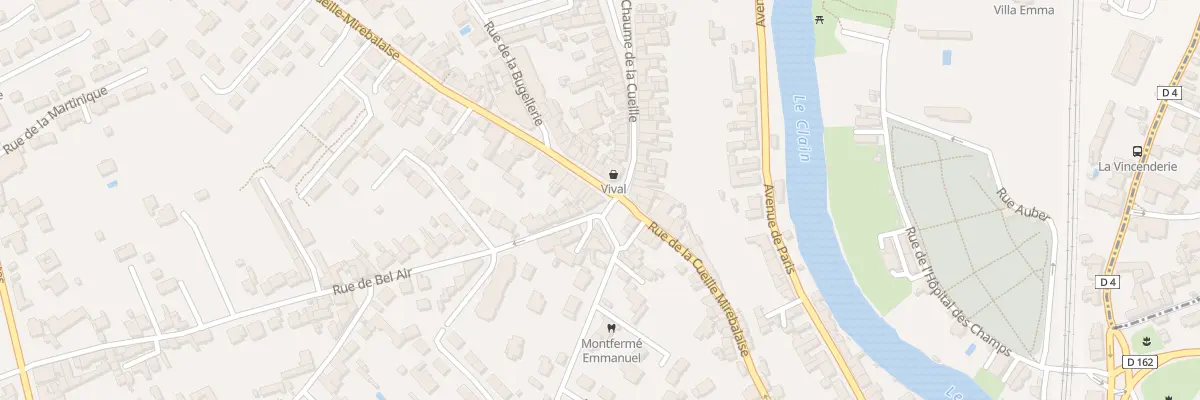 Plan du 1 Rue du Fbg Cueille Mirebalaise à Poitiers