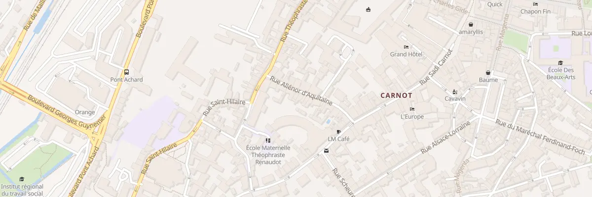 Plan du 8 Rue Alienor d’Aquitaine à Poitiers