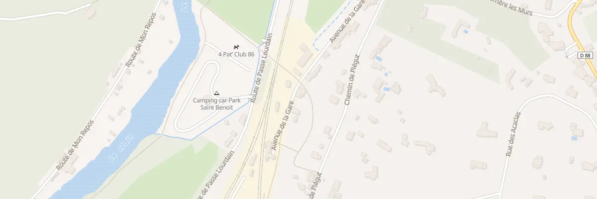 Plan du 33 Av de la Gare à Saint-Benoît