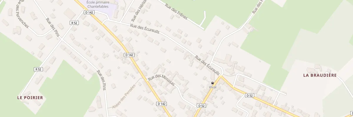 Plan du 12 Rue des Ecureuils à Brette-les-Pins