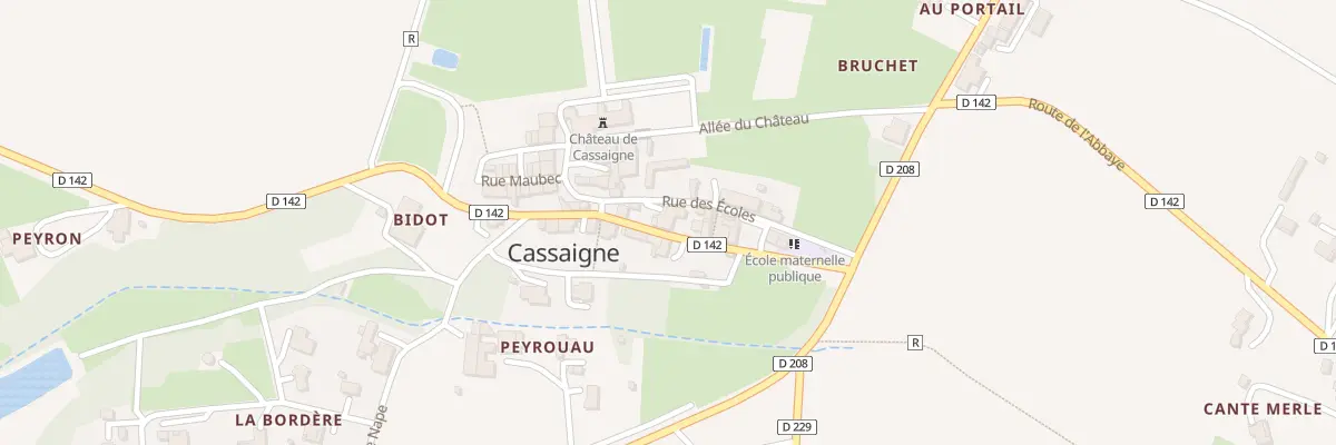 Plan du 5134 Au Village à Cassaigne