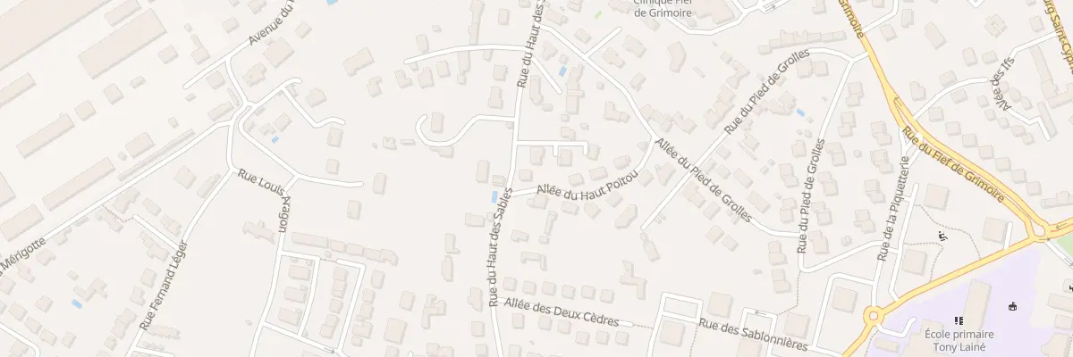 Plan du 131 Rue du Haut Des Sables à Poitiers