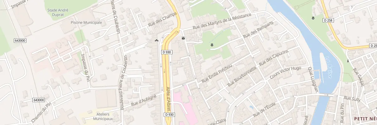 Plan du 55 Rue Fontindelle à Nérac