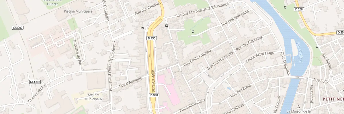 Plan du 45 Rue Fontindelle à Nérac