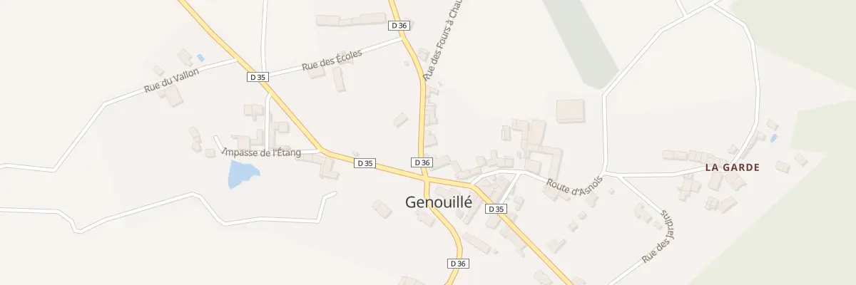 Plan du 2 Rue de la Fontaine à Genouillé