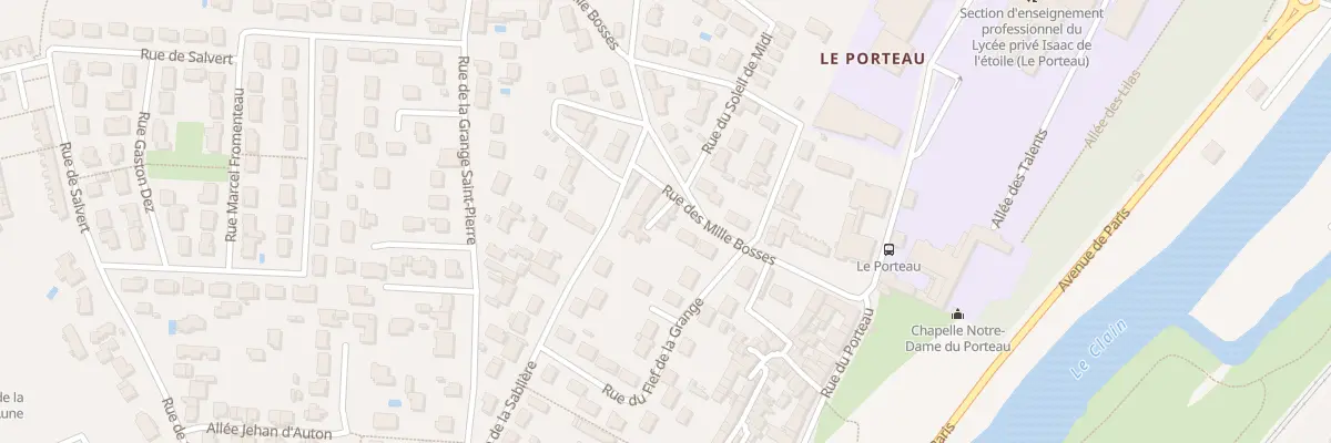Plan du 25 Rue des 1000 Bosses à Poitiers