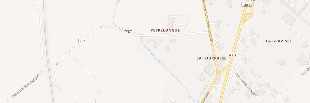 Plan du 7 Rte de Peyrelongue à Aiguillon