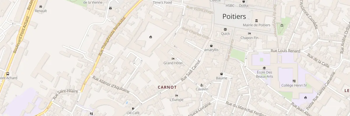 Plan du 28 Rue Carnot à Poitiers