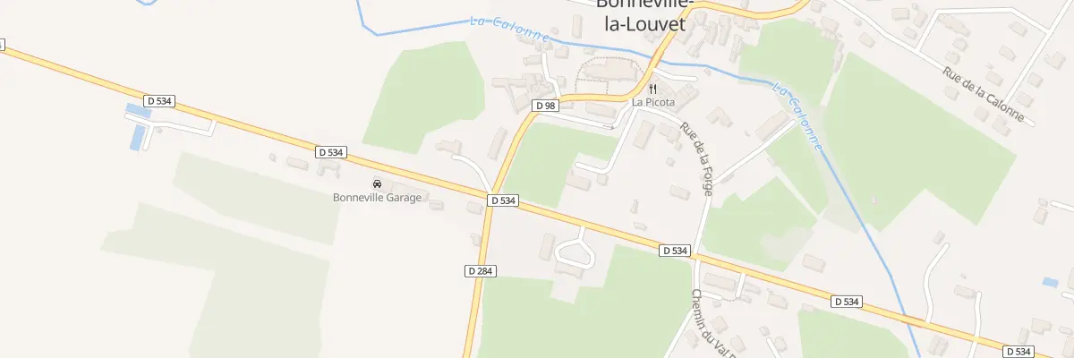 Plan du 2 Rte de Pont-l’Évêque à Bonneville-la-Louvet
