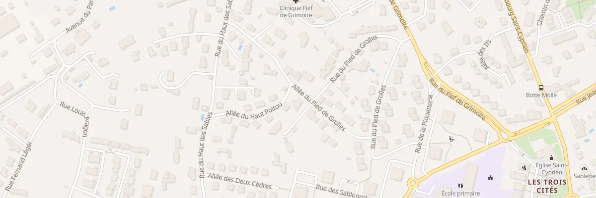 Plan du 52 Rue du Pied de Grolle à Poitiers