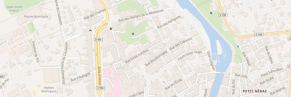 Plan du 16 Rue Emile Fréchou à Nérac