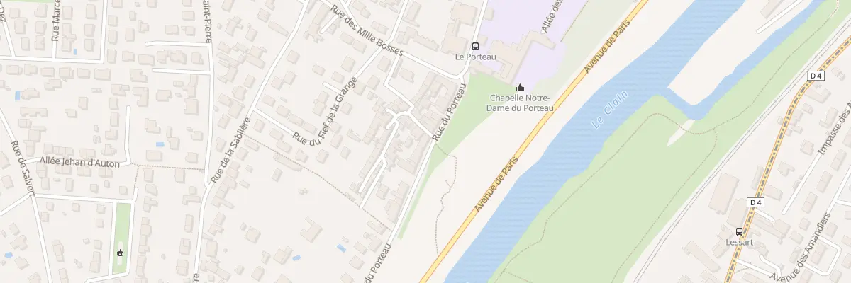 Plan du 93 Rue du Porteau à Poitiers