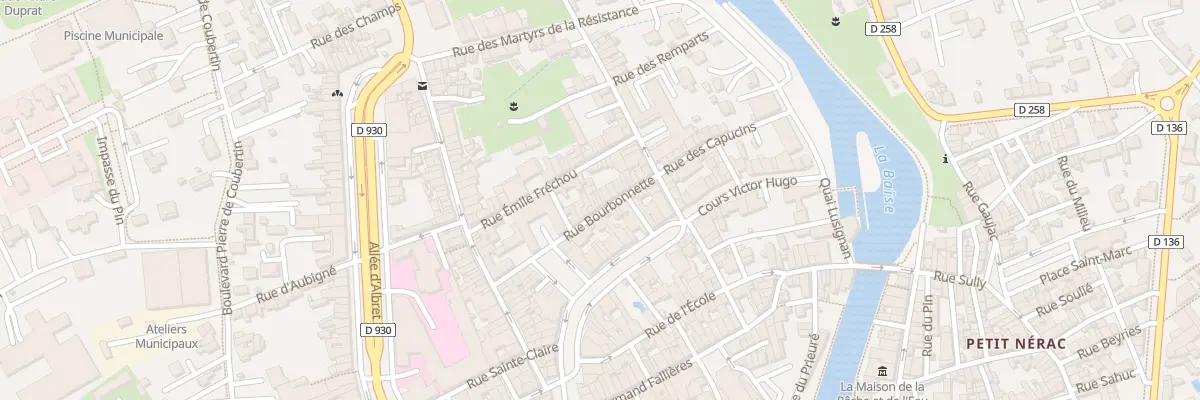 Plan du 18 Rue Bourbonnette à Nérac