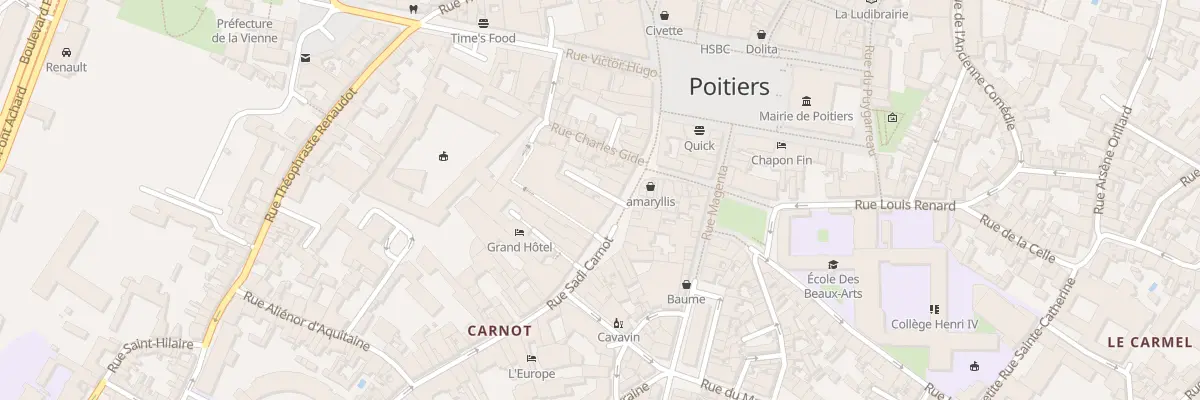 Plan du 20 Rue Carnot à Poitiers
