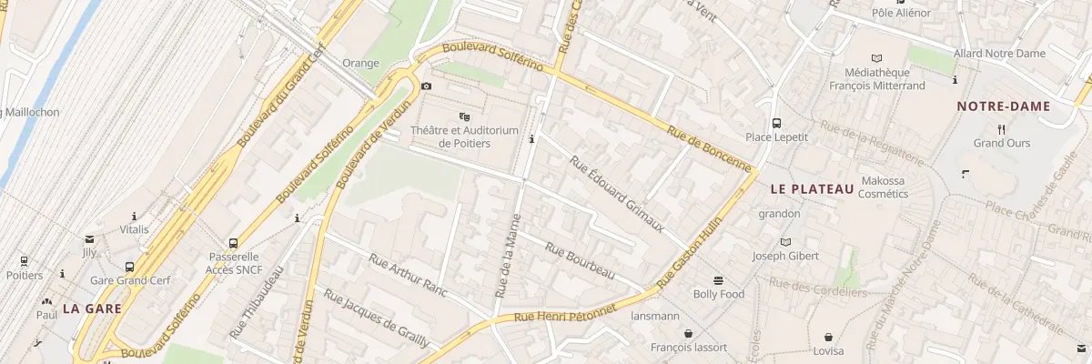 Plan du 9 Rue de la Marne à Poitiers