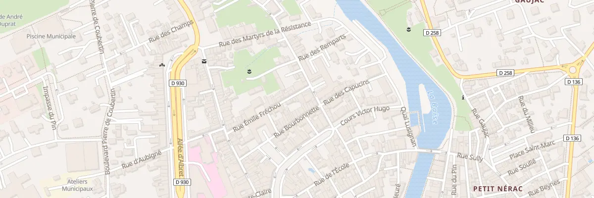 Plan du 7 Rue Emile Fréchou à Nérac