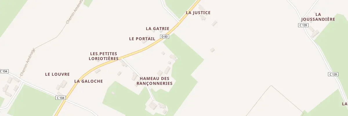 Plan du 1 Ham des Ranconneries à Beaufay