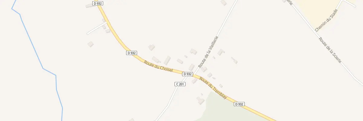 Plan du 44 Rte du Choisel à Orgères