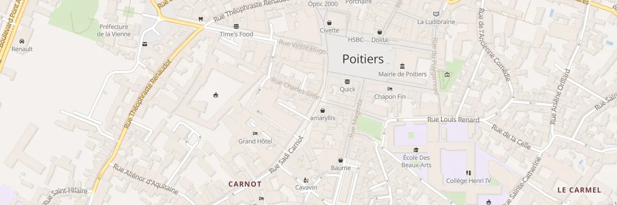 Plan du 14 Rue Carnot à Poitiers