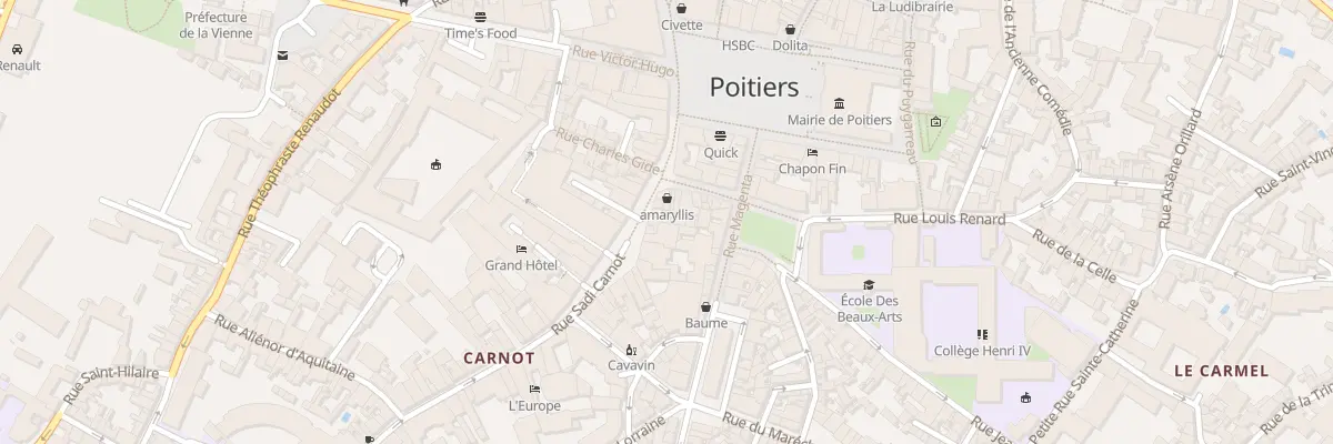 Plan du 7 Rue Carnot à Poitiers