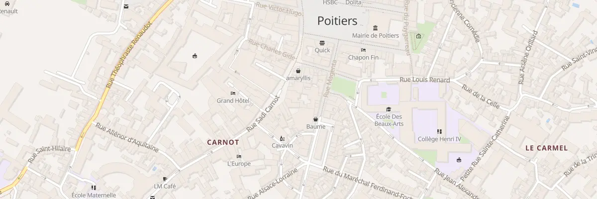 Plan du 15 Rue Carnot à Poitiers
