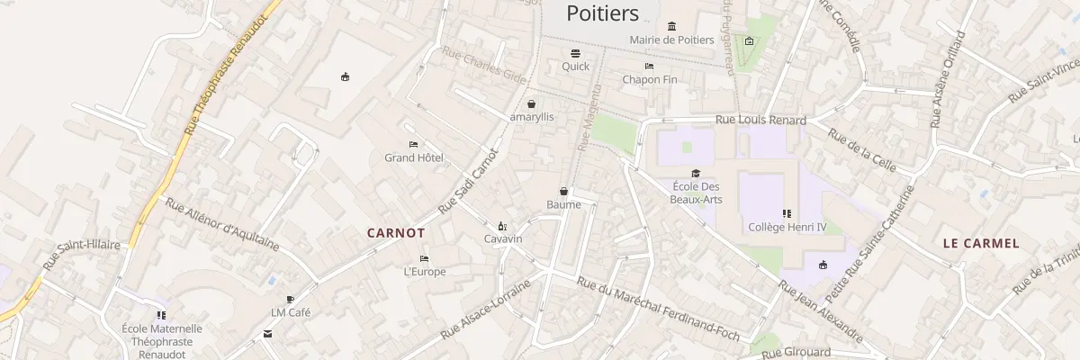 Plan du 17 Rue Carnot à Poitiers