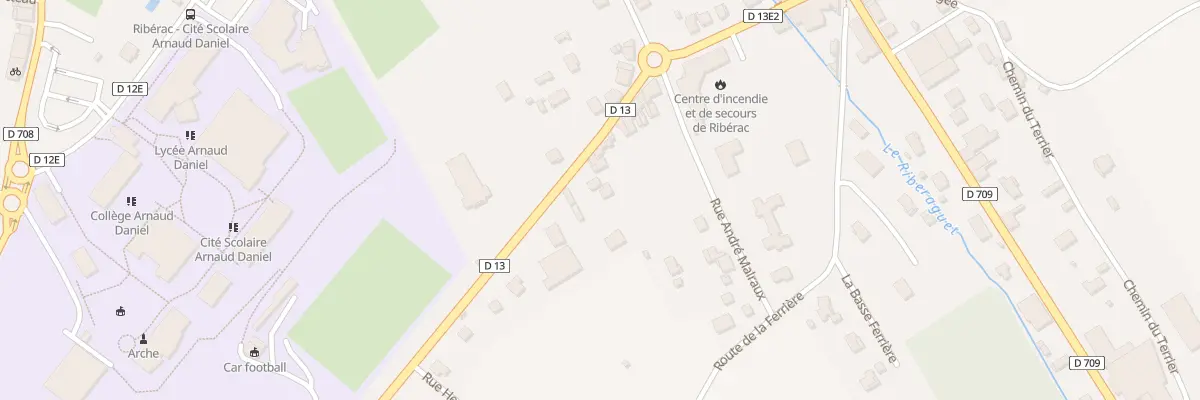 Plan du 1105 Rue des Mobiles de Coulmiers à Ribérac