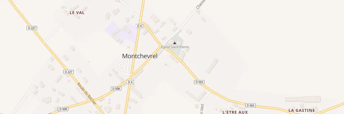 Plan du 64 Le Bourg à Montchevrel