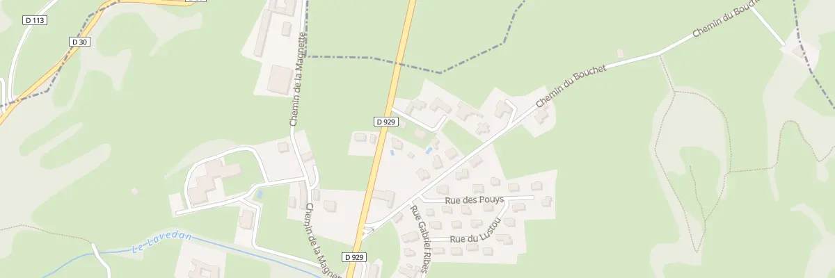 Plan du 5 Rte de la Vallée d’Aure à Guchen