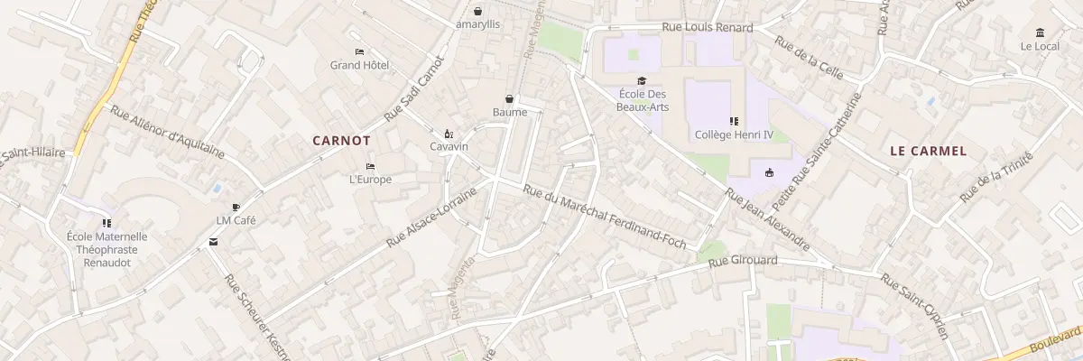 Plan du 36 Rue du Maréchal Foch à Poitiers