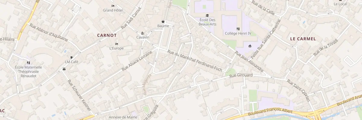Plan du 29 Rue du Maréchal Foch à Poitiers