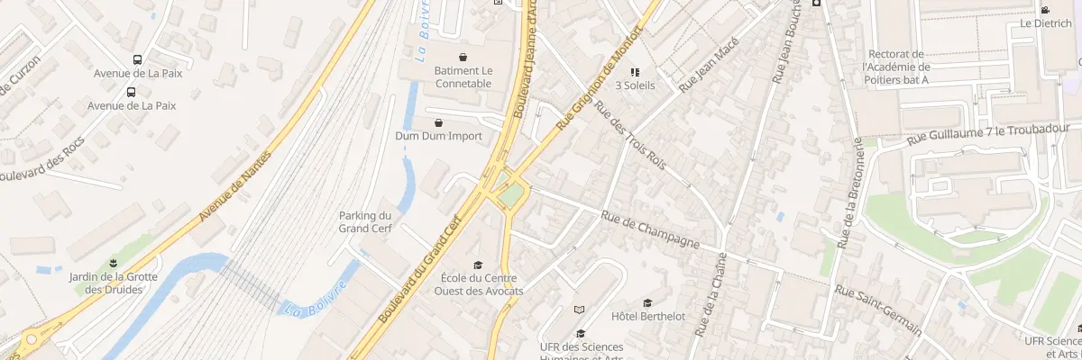 Plan du 3 Rue de Champagne à Poitiers