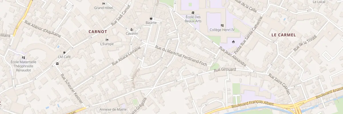 Plan du 25 Rue du Maréchal Foch à Poitiers