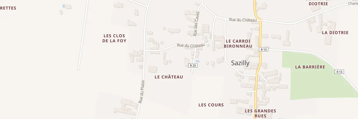 Plan du 2 Rue du Chateau à Sazilly