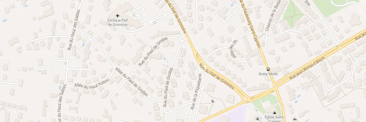 Plan du 20 Rue du Pied de Grolle à Poitiers