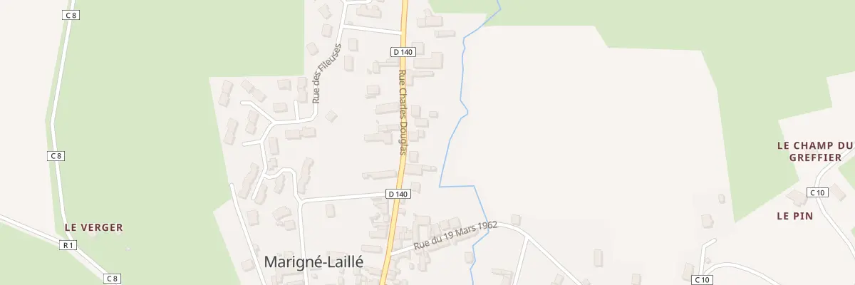 Plan du 32 Rue Charles Douglas à Marigné-Laillé
