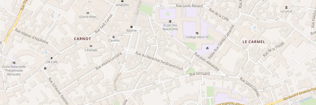 Plan du 30 Rue du Maréchal Foch à Poitiers
