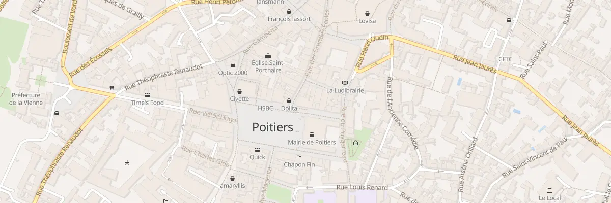 Plan du 27 Rue des Grandes Écoles à Poitiers