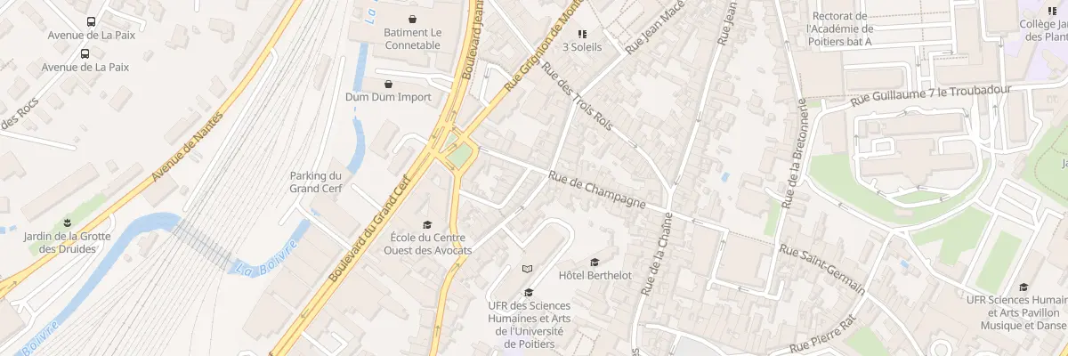 Plan du 10 Rue de Champagne à Poitiers