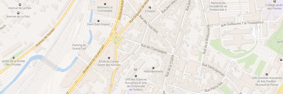 Plan du 11 Rue des Carmelites à Poitiers