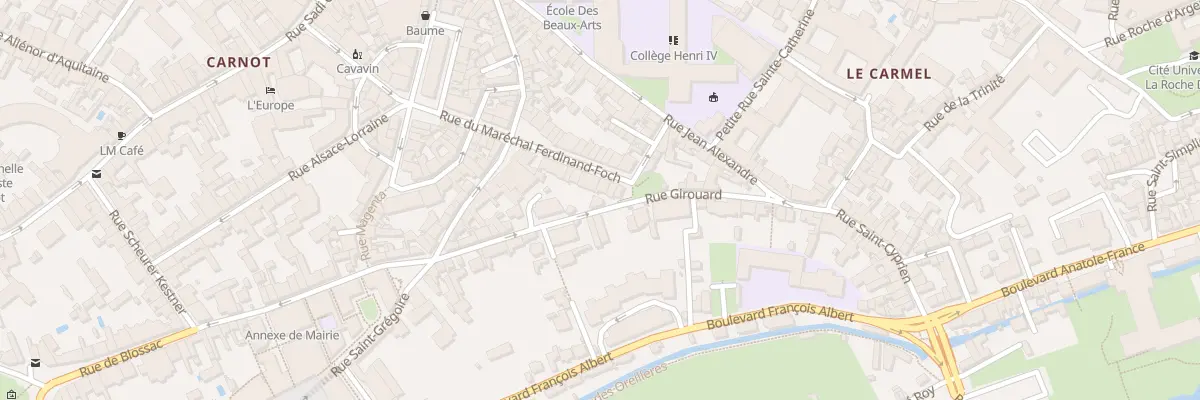 Plan du 11 Rue du Maréchal Foch à Poitiers