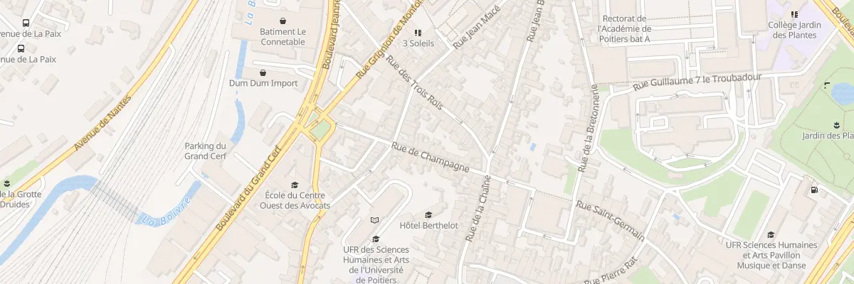 Plan du 23 Rue de Champagne à Poitiers
