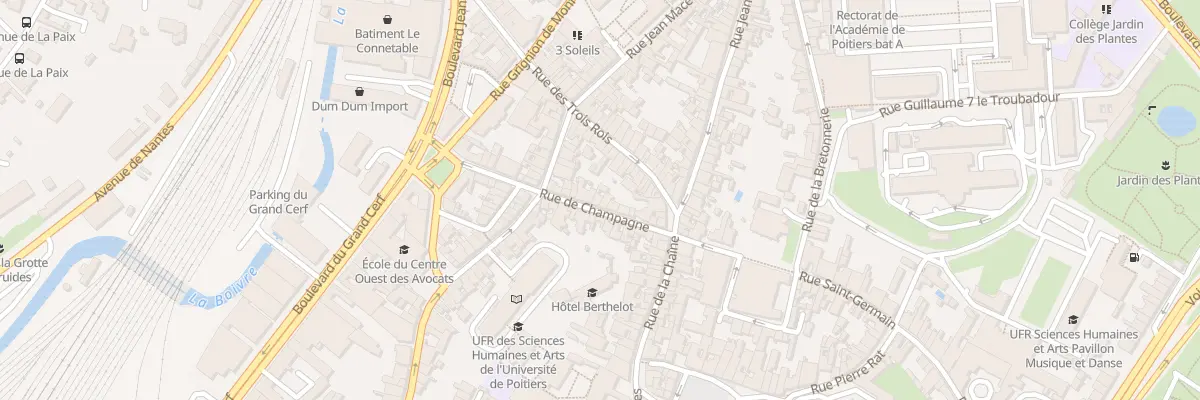 Plan du 25 Rue de Champagne à Poitiers