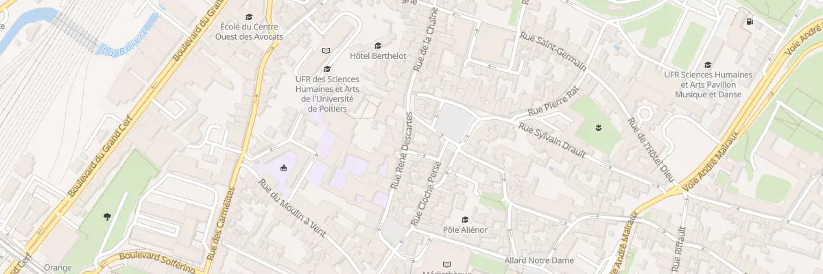 Plan du 9 Rue René Descartes à Poitiers