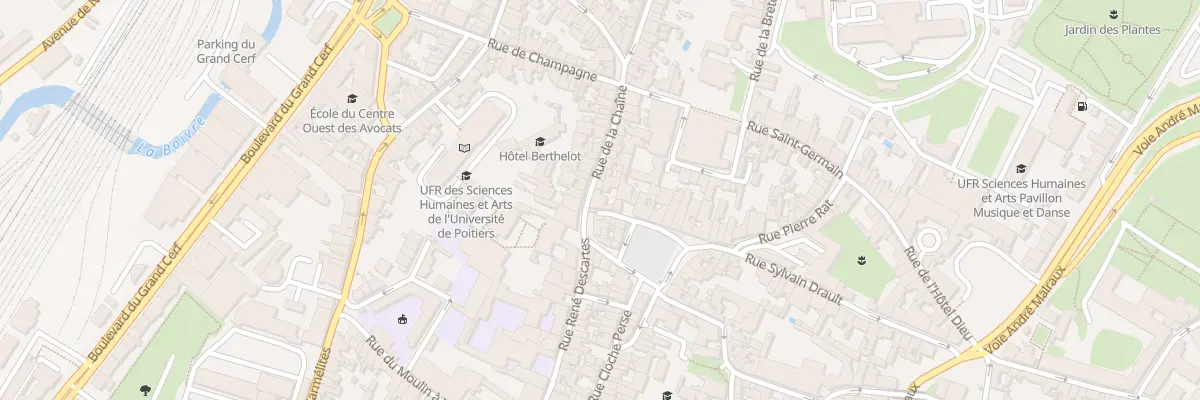 Plan du 3B Rue du Trottoir à Poitiers