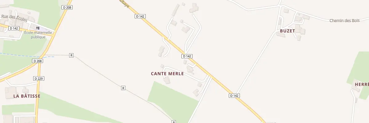 Plan du 390 Rte de l’Abbaye à Cassaigne