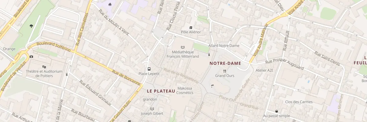 Plan du 7 Pas de la Petite Roue à Poitiers