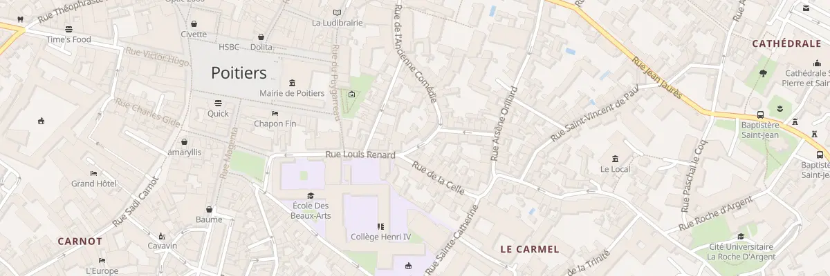 Plan du 1 Rue du Colonel Denfert à Poitiers
